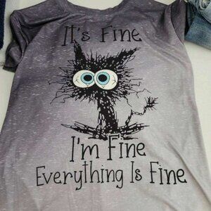 IT'S FINE, I'M FINE GRAPHIC SHIRT (M 8-10)